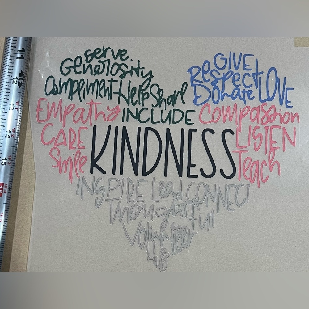 Inspirational Heart DTF transfer